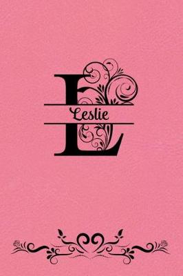 Book cover for Split Letter Personalized Name Journal - Leslie