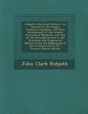 Book cover for Ridpath's Universal History