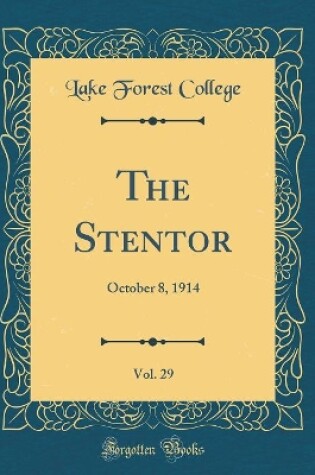 Cover of The Stentor, Vol. 29