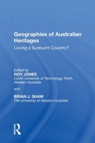 Cover of Geographies of Australian Heritages