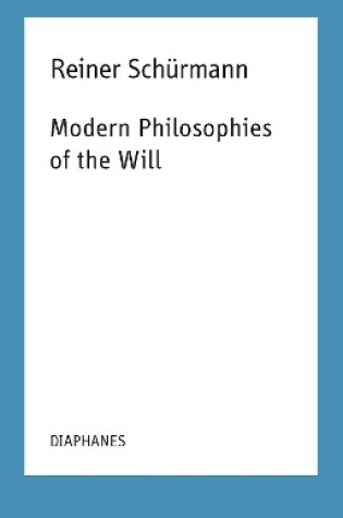 Cover of Modern Philosophies of the Will