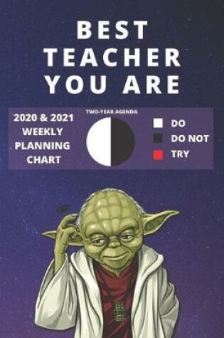 Cover of 2020 & 2021 Two-Year Weekly Planner For Best Teacher Gift - Funny Yoda Quote Appointment Book - Two Year Educator Agenda Notebook