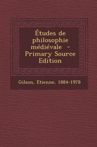 Cover of Etudes de Philosophie Medievale