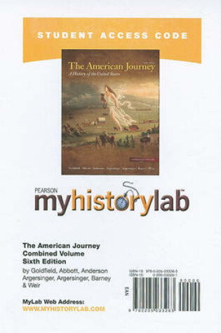 Cover of MyLab History -- Standalone Access Card -- for The American Journey Combined Volume