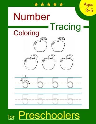 Book cover for Number Tracing Coloring for Preschoolers