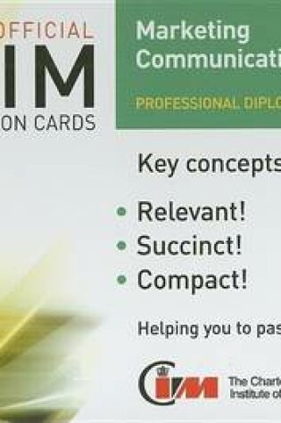 Cover of CIM Revision Cards 05/06: Marketing Communications