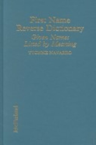 Cover of First Name Reverse Dictionary