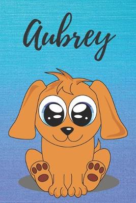 Book cover for Aubrey dog coloring book / notebook / journal / diary