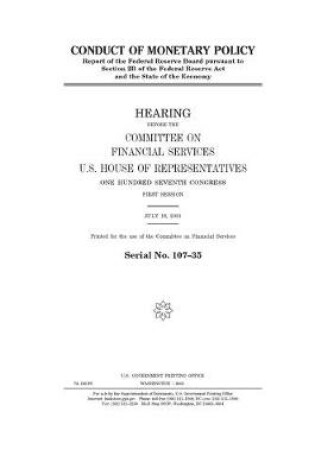 Cover of Conduct of monetary policy