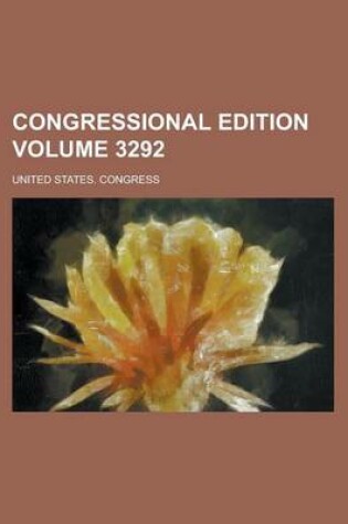 Cover of Congressional Edition Volume 3292