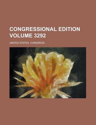 Book cover for Congressional Edition Volume 3292