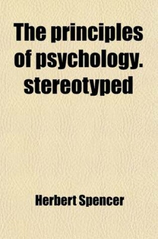 Cover of The Principles of Psychology. Stereotyped