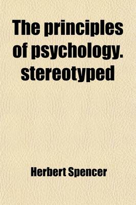 Book cover for The Principles of Psychology. Stereotyped