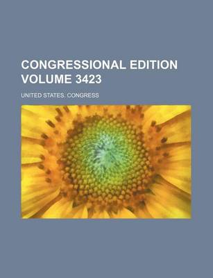 Book cover for Congressional Edition Volume 3423