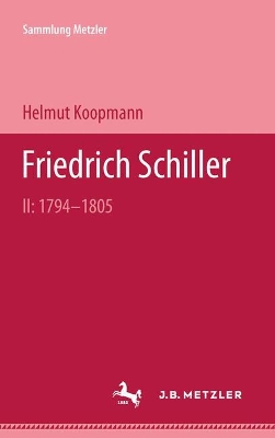 Cover of Friedrich Schiller II: 1794-1805