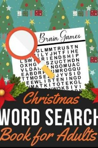 Cover of Christmas Word Search Book for Adults