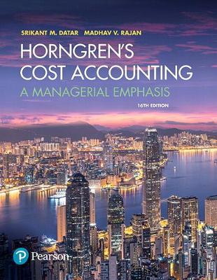 Book cover for Horngren's Cost Accounting Plus MyLab Accounting with Pearson eText -- Access Card Package