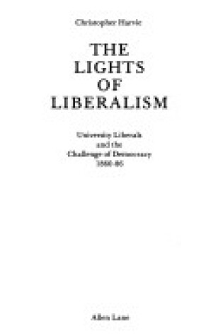 Cover of The Lights of Liberalism