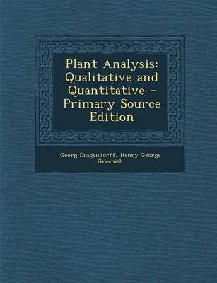 Book cover for Plant Analysis