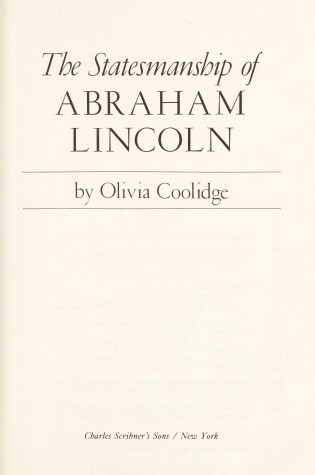 Cover of The Statesmanship of Abraham Lincoln