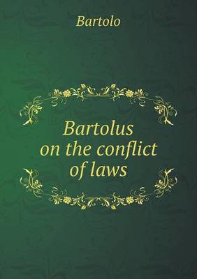 Book cover for Bartolus on the Conflict of Laws