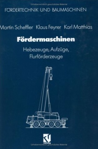 Cover of Fordermaschinen