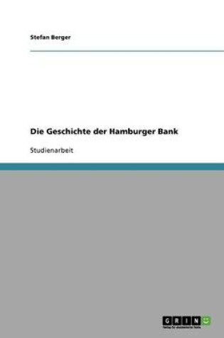 Cover of Die Geschichte der Hamburger Bank