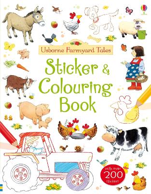 Book cover for Farmyard Tales Sticker and Colouring book