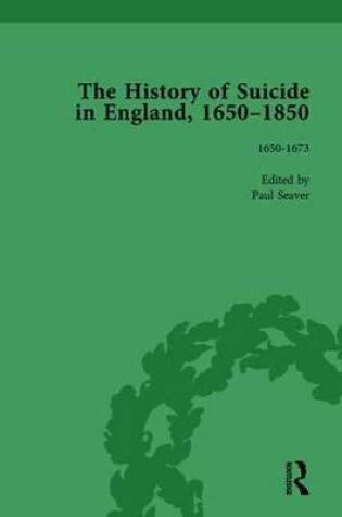 Cover of The History of Suicide in England, 1650-1850, Part I Vol 1