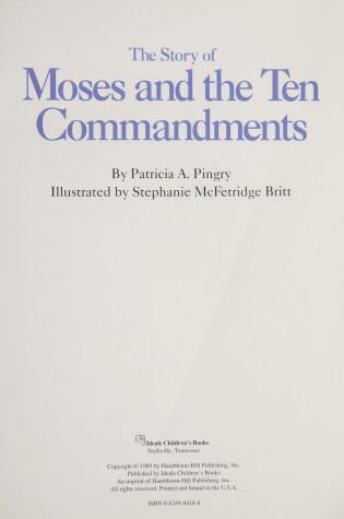 Cover of Moses and the Ten Commandments