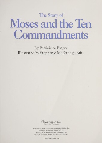 Book cover for Moses and the Ten Commandments