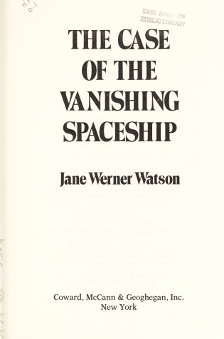 Cover of The Case of the Vanishing Spaceship