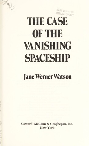 Book cover for The Case of the Vanishing Spaceship