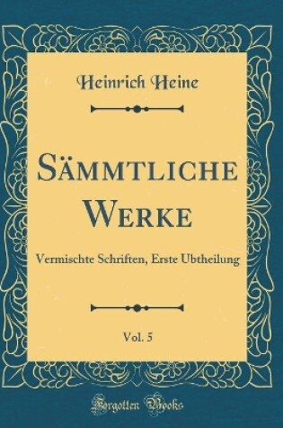 Cover of Sämmtliche Werke, Vol. 5