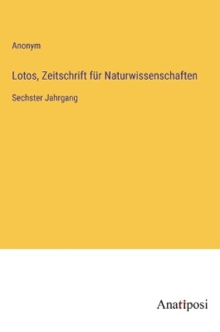 Cover of Lotos, Zeitschrift für Naturwissenschaften