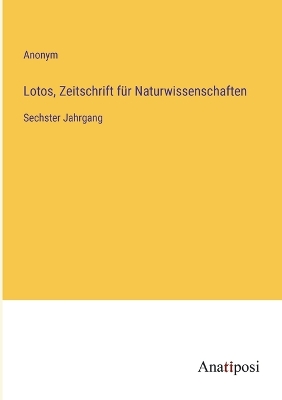 Book cover for Lotos, Zeitschrift für Naturwissenschaften