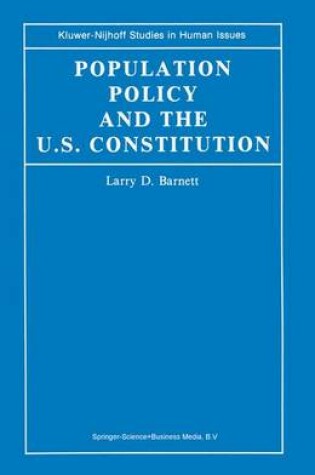 Cover of Population Policy and the United States Constitution
