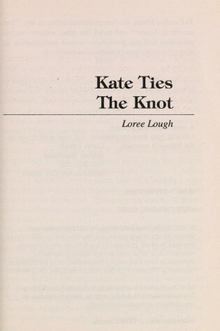 Cover of Kate Ties the Knot