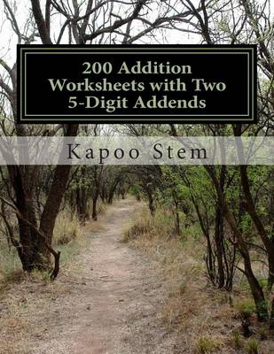 Book cover for 200 Addition Worksheets with Two 5-Digit Addends