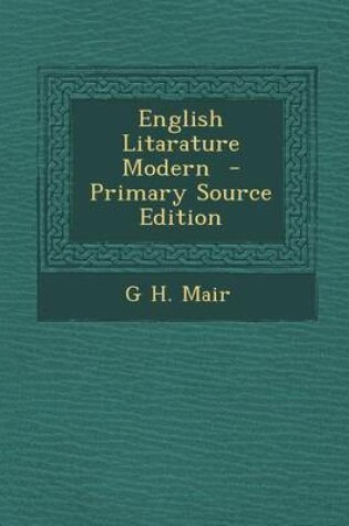Cover of English Litarature Modern