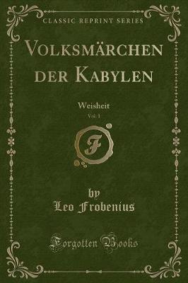 Book cover for Volksmärchen Der Kabylen, Vol. 1