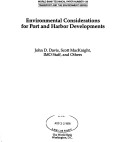 Book cover for Environmental Considerations for Port and Harbour Developments