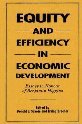 Cover of Equity and Efficiency in Economic Development