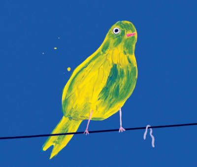 Book cover for Yellow Bird with Worm