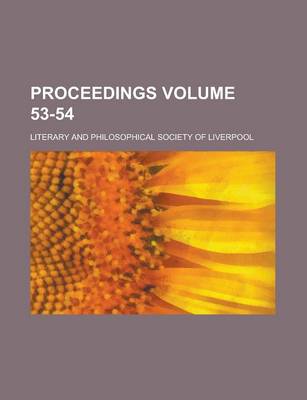 Book cover for Proceedings Volume 53-54