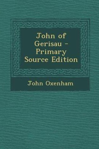 Cover of John of Gerisau