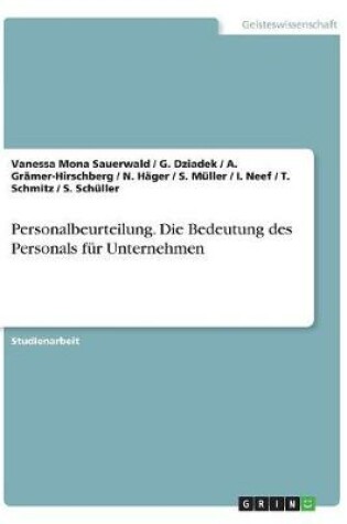 Cover of Personalbeurteilung. Die Bedeutung des Personals für Unternehmen