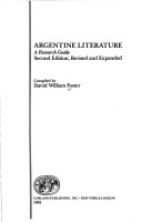 Book cover for Argentine Literature Res