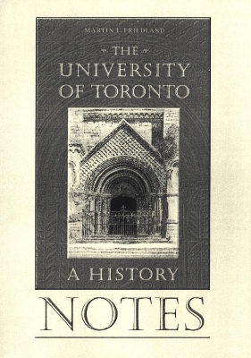 Cover of Notes to the University of Toronto