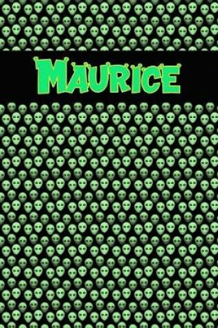 Cover of 120 Page Handwriting Practice Book with Green Alien Cover Maurice